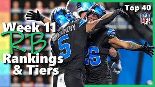 Week 11  Running Backs Rankings amp Tiers Top 40 Fantasy Football [upl. by Lewendal]