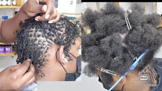 Micro locs installation How to start sister locks on short natural hair [upl. by Massie]