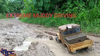 FJ45 EXTREME MUDDY DRIVING 1 [upl. by Kordula]