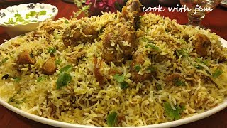 Hyderabadi Chicken Dum Biryani  Restaurant Style Eid Special Biryani At Home By Cook with Fem [upl. by Yajeet]