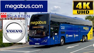 Megabus M12 London to Leicester Sheffield then Leeds Plaxton Elite I Volvo B11RT 54264YX65VXF [upl. by Ahsiemal668]