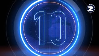 🔵 10 Second Countdown Timer Futuristic Dynamic Neon Glow ⚡ Conto alla rovescia 10 secondi [upl. by Ploch]