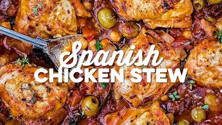 Spanish Chicken Stew  Supergolden Bakes [upl. by Ariik719]