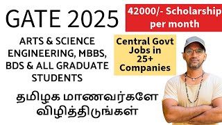 GATE 2025 🔴  PG Scholarship  PhD Stipend  Admission in IIT NIT ISER ISEC IISC  CENTRAL GOVT JOBS [upl. by Bromleigh]