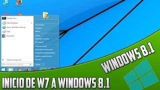 COMO PONER BOTON DE INICIO WINDOWS 7 EN WINDOWS 81 [upl. by Eimmis794]