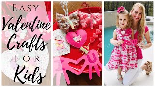 5 EASY VALENTINE CRAFTS FOR KIDS  VALENTINE BUTTERFLY  HEART DREAM CATCHER  CANDY HEART NECKLACE [upl. by Enybor]