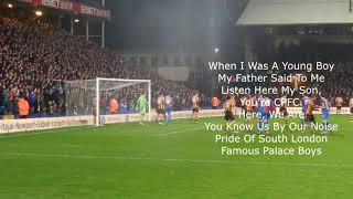 BEST 6 Crystal Palace CHANTS EVER With Lyrics [upl. by Pimbley]