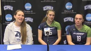 NCAA Press Conference  Allegheny College [upl. by Nolie]