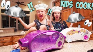 KIDS COOK PARENTS GOURMET DINNER IN AN EASY BAKE OVEN [upl. by Kempe157]