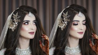 Pakistani Bridal Makeup  Most Beautiful Bride😍  Step By Step Makeup  Makeup By Aasiya Kashmiri [upl. by Namdor]