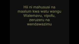 Nini Dhambi Kwa myenki Dhiki Lyrics [upl. by Timothea]