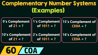 Complementary Number Systems  Examples [upl. by Yrrap952]