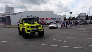 AMG meets Motorworld Böblingen 2k17 Burnout  Donut  Revs  Drifts [upl. by Aneis]