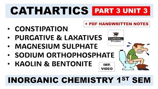 Cathartic  Sodium Orthophosphate  Magnesium Sulphate  Part 3 Unit 3  Inorganic Chemistry [upl. by Dj355]