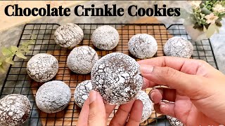 How To Make Chocolate Crinkle Cookies Easy Recipe 🤩 [upl. by Kancler]