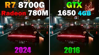 Ryzen 7 8700G Radeon 780M vs GTX 1650 4GB  Test in 10 Games 1080p [upl. by Nahtanaj766]