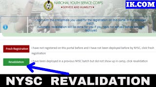 How to Revalidate NYSC  NYSC REVALIDATION  NYSC REVALIDATION WITH MOBILE PHONE 20232024 [upl. by Eninej710]