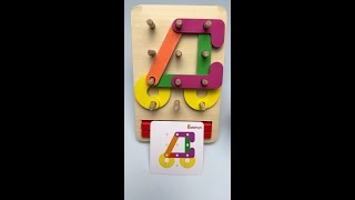 Building a Tractor on a Peg Board 🚜 Fun Color Learning for Kids [upl. by Gene]