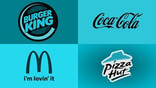 COOL FOOD LOGO ANIMATIONS  Burger King McDonalds Pizza Hut CocaCola G MAJOR EFFECT 2024 NEW [upl. by Yeliac]