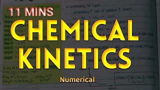 chemical kinetics numericals [upl. by Ecnirp]