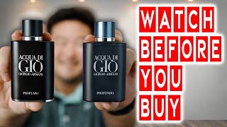 Armani Acqua Di Gio Profondo VS Profumo Review [upl. by Pirnot]