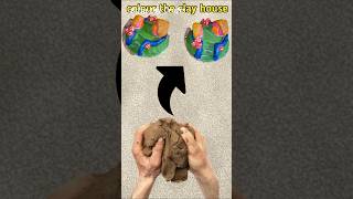 colour the clay house  Rifat Diy Crafts shorts viralvideo clayhouse [upl. by Aivekahs]