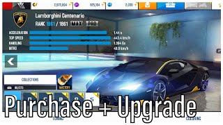 Asphalt 8  Lamborghini Centenario Purchase  Upgrade Cost [upl. by Hooker702]