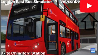 97 to Chingford Station London East Bus Simulator Roblox [upl. by Odlavso26]