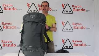 Présentation du sac à dos de randonnée Rook 50 de Osprey [upl. by Aisaim]