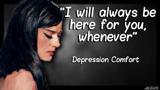 Your crush comforts you through your depression Depression Comfort F4A F4M Girlfriend ASMR [upl. by Annaiviv]