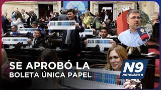 SE APROBÓ LA BOLETA ÚNICA PAPEL  NOTICIERO 9 [upl. by Omolhs]