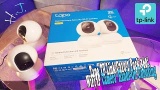 Tapo TP Link C210 2 Pack 360° WiFi IP Camera HandsOn Unboxing [upl. by Ardnaed]