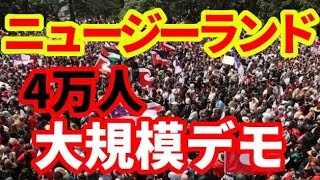 【ニュージーランド】4万人を超える大規模デモ！ここでも分断が起こっていた！ [upl. by Katharyn]