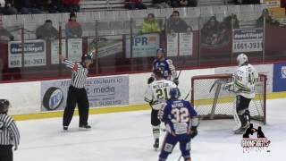 Controversial no goal on a breakaway  goalie kicks net off 6 Jan 2017 LNAH Predateurs Vs 3L [upl. by Heber321]