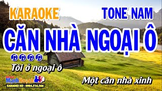 Căn Nhà Ngoại Ô Karaoke Nhạc Sống Tone Nam [upl. by Elrod]