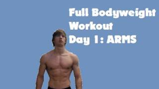 Full Bodyweight Workout Day 1 ARMS [upl. by Abert]