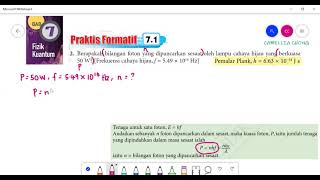 BAB 7  FIZIK KUANTUM Praktis Formatif 71 Soalan 2 Halaman 233 BUKU TEKS FIZIK KSSM TINGKATAN 5 [upl. by Atalanti]