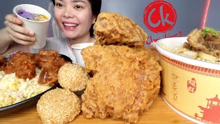 CHOWKING MUKBANG  chinese style fried chicken sweet n sour pork beef noodles and halo halo [upl. by Hairacaz]