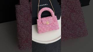 CC Mini Shopping Bag Pink Tweed shopping tweed minibag luxury fashion handbags shorts [upl. by Reemas]