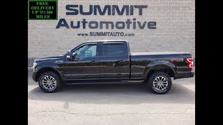 2018 FORD F150 SUPERCREW LONG XLT MAX TOW PACKAGE WALK AROUND REVIEW SHADOW BLACK 10596A SOLD [upl. by Ardis]