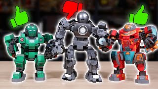 LEGO Marvel Mech Comparison Iron Monger vs Hydra Stomper vs Sakaarian Iron Man [upl. by Greff446]