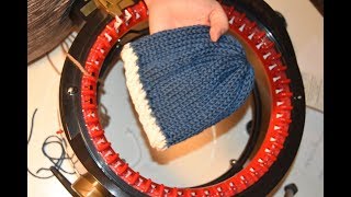 HOW TO MAKE A NEW BORN HAT FRANCAIS KNITTING MACHINE [upl. by Lienet252]