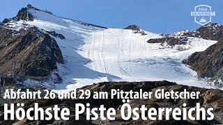 Pitztaler Gletscher Kamerafahrt Piste an der Wildspitzbahn [upl. by Amiel397]