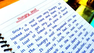 Story Hungry Wolf  Beautiful Handwriting  Stylish Writer [upl. by Brose]