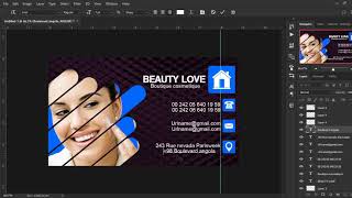Création dune carte de visite Photoshop Tutoriel by Acacia Design [upl. by Danette]