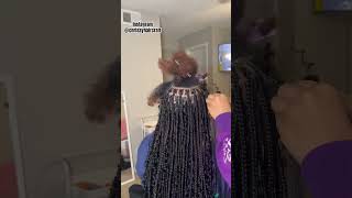 How To Boho Box Braids😍blowup blowthisaccountup blackhairstyles explore boho naturalhair [upl. by Aimerej]