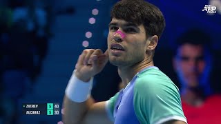 2024 ATP Finals Tennis Alexander Zverev vs Carlos Alcaraz Highlights 🔴 [upl. by Terbecki432]