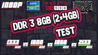 GTA 5 benchmark test  DDR3 1333 vs 1600 vs 1866 vs 2133   1080p settings [upl. by Fatsug]