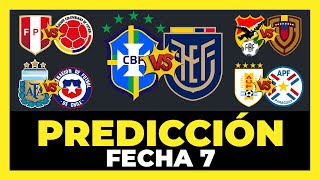 Análisis y Predicción Fecha 7 Eliminatorias Sudamericanas Mundial 2026  Tabla de Posiciones ⚽🏆 [upl. by Rehotsirhc]