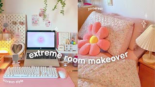 Aesthetic room desk makeover 2024🌷koreaninspired  Pinterest🎀 IKEA haul🛍️Limited budget🌸 [upl. by Atinaj]